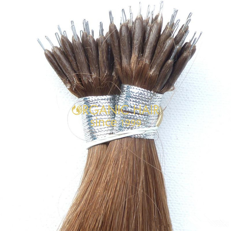 Cheap and double drawn 100% virgin human hair nano link ring hair extension wholesale A30